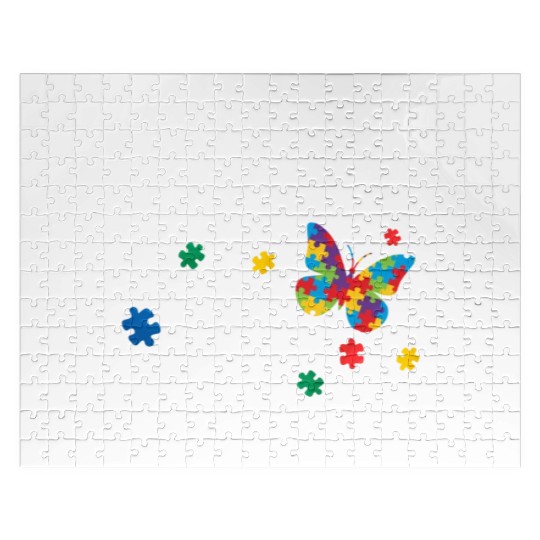 Butterfly Autism Grandma I Love My Grandson Jigsaw Puzzles