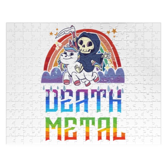 Death Metal & Unicorn Rainbow Jigsaw Puzzles