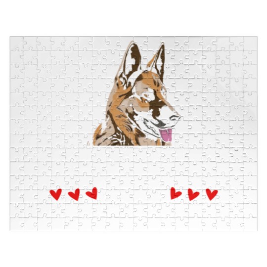 My Dog Is My Valentine Date Cute Doggy Jigsaw Puzzles