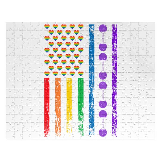 American Sports Rainbow Flag LGBT Pride Month Jigsaw Puzzles