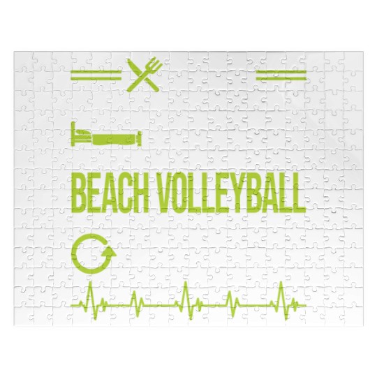Funny Eat Sleep Repeat Beach Volleyball nostalgia Jigsaw Puzzles