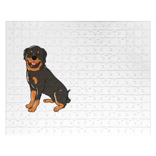 Yes The World Does Revolve Around My Rottweiler Jigsaw Puzzles