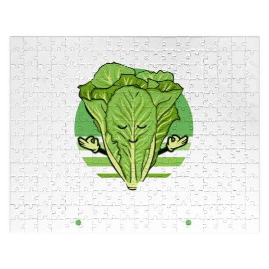 Lettuce Romaine Calm Mindfulness Vegan Yoga Lover Jigsaw Puzzles