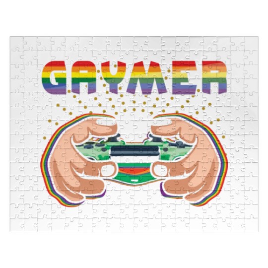 Gamer LGBTQ Rainbow LGBT Pride Month Jigsaw Puzzles