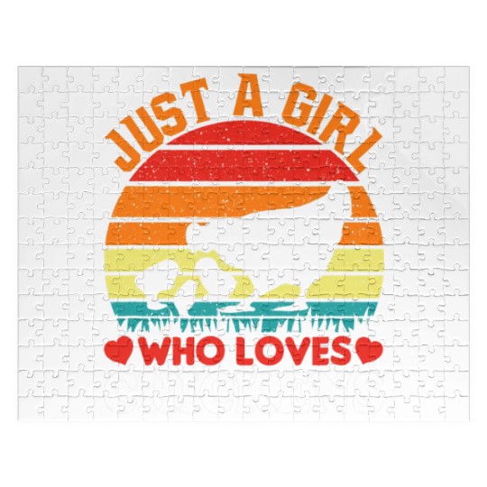 Just a Girl Who Loves Chickens Farmer Farm Mens Jigsaw Puzzles