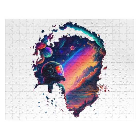 Psychedelic Astronaut Jigsaw Puzzles
