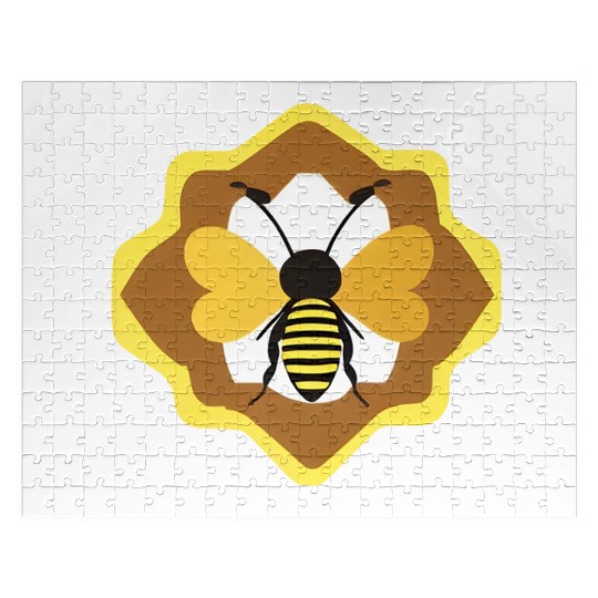 Vintage Retro Bee Design Jigsaw Puzzles