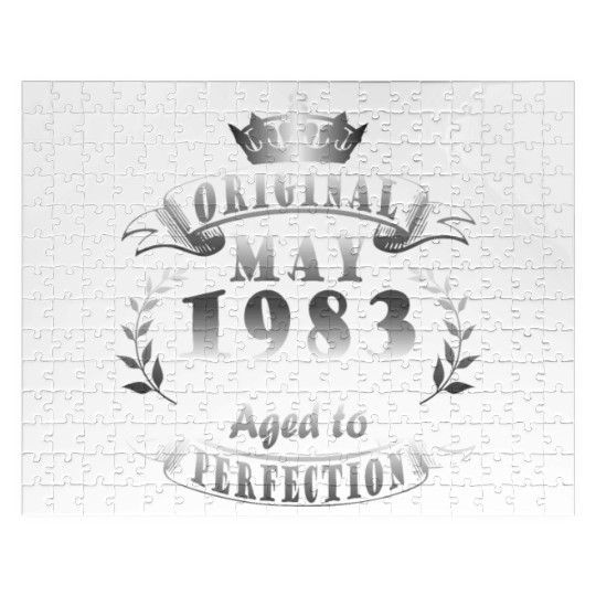 May vintage 1983 original 40th birthday gift Jigsaw Puzzles