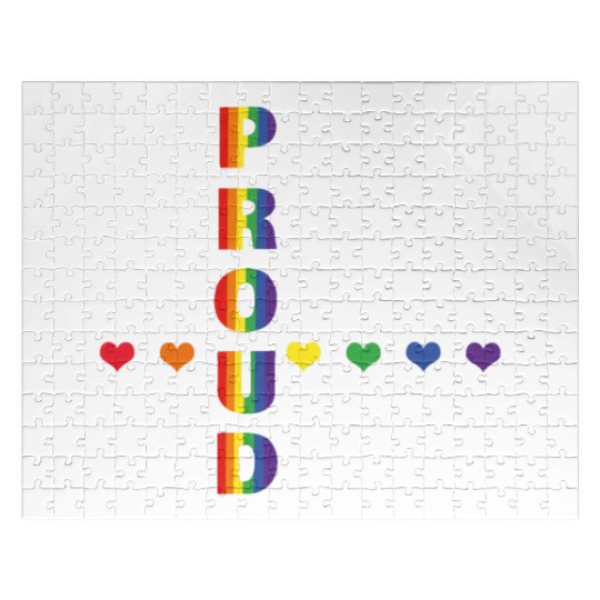 Proud Brother Gay LGBTQ Rainbow LGBT Pride Month Jigsaw Puzzles