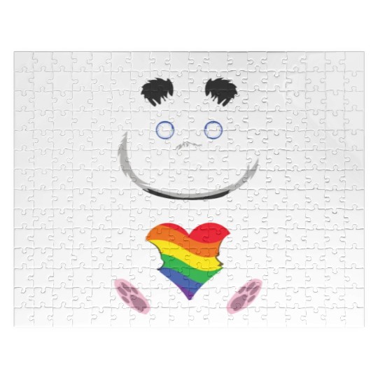 Cute Panda Bear Gay LGBTQ Rainbow LGBT Pride Month Jigsaw Puzzles