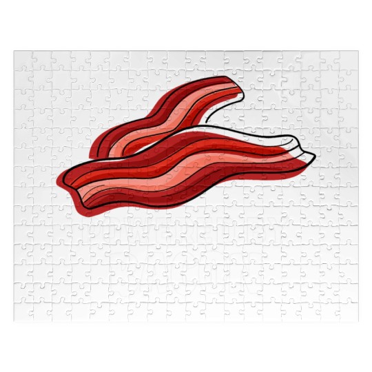 Funny Saying Powered By Bacon Pig Farmer Humorous Jigsaw Puzzles