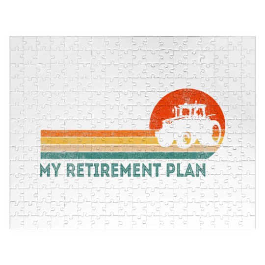 Funny Retired My Retirement Plan Farming Farmer Jigsaw Puzzles