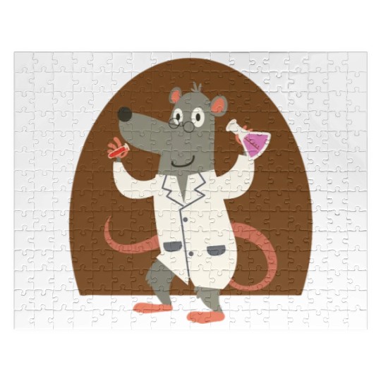Funny Rat Lab Laboratory Chemist Lover Gift Design Jigsaw Puzzles