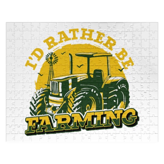 Farmer In Training Farming Id Rather Be Farming Jigsaw Puzzles