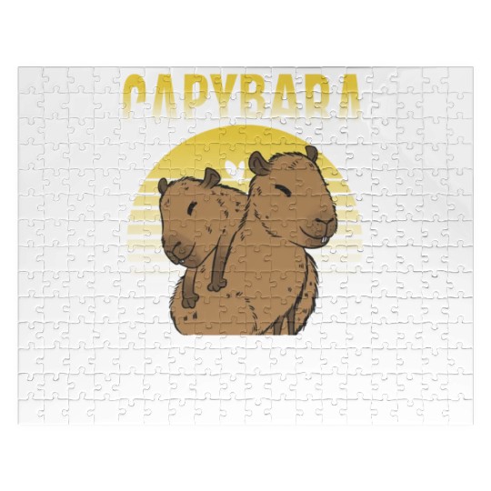 Capybara Mother Lover Animal Capybaras Rodent Mom Jigsaw Puzzles
