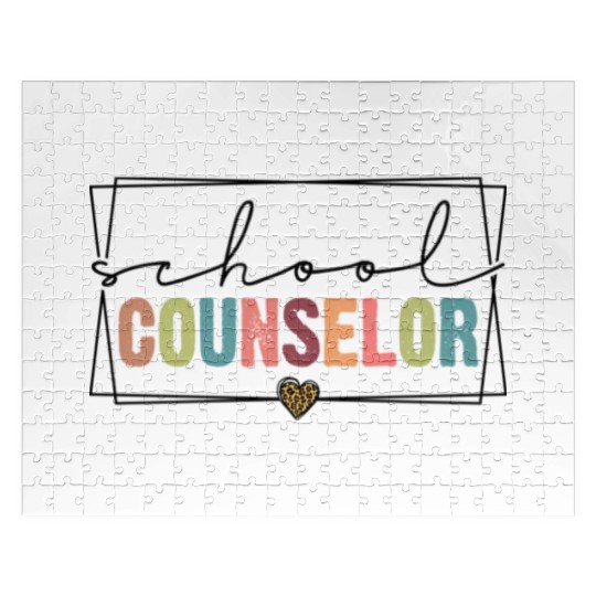 School Counselor Guidance Teacher Leopard Heart137 Jigsaw Puzzles
