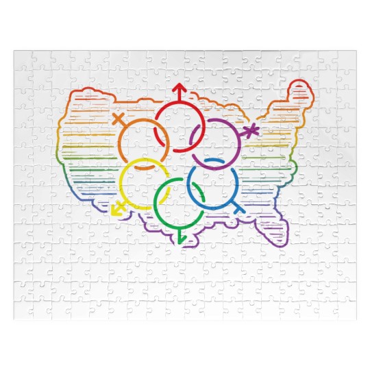 Garden Grove Pride Month Pride Flag LGBT Community Jigsaw Puzzles