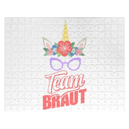 Womens Team Bride JGA Party Wedding Unicorn Team Jigsaw Puzzles