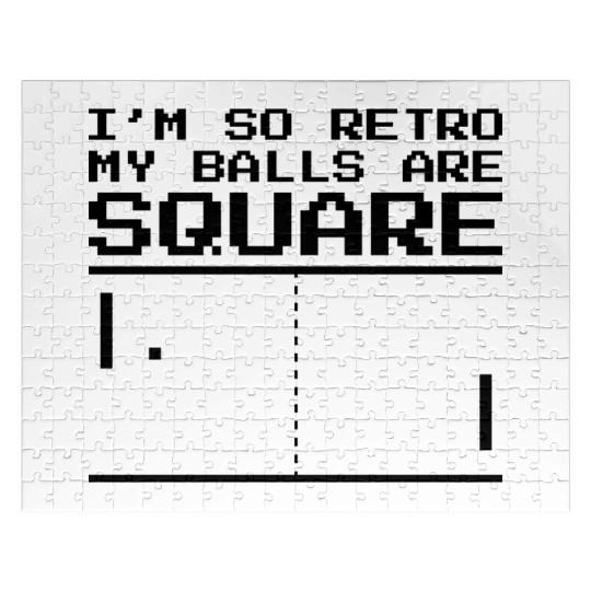 I'm so retro my balls are square, Old School Gamer Jigsaw Puzzles