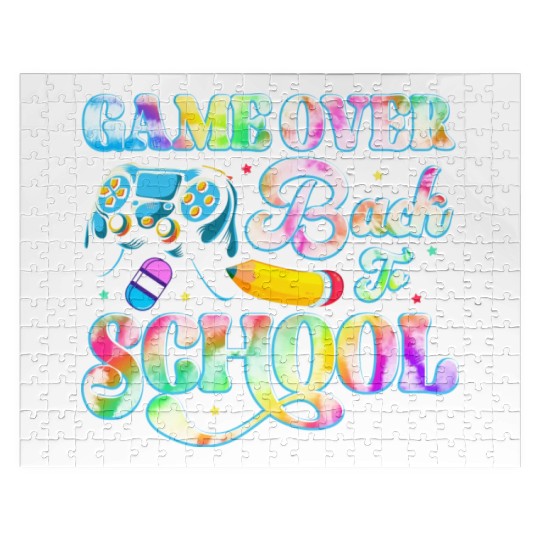 Funny Game Over Teacher Kids Video Game Back To Jigsaw Puzzles