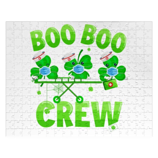 Boo Boo Crew Nurse St Patricks Day Shamrock Jigsaw Puzzles
