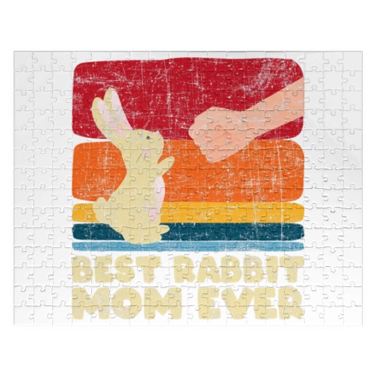 Best Rabbit Mom Ever Bunny Farmer Zookeeper Jigsaw Puzzles
