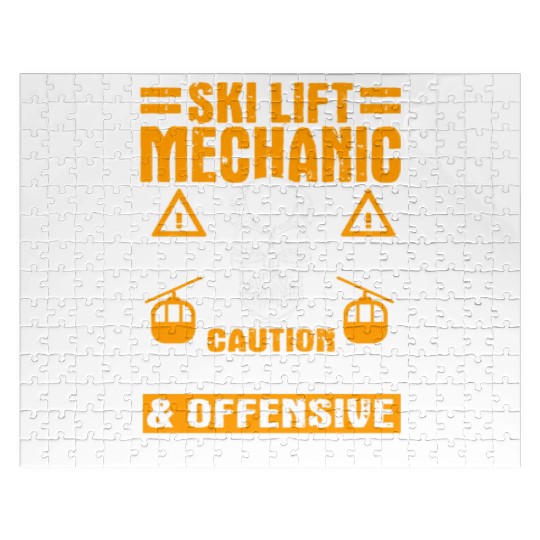 Great Ski Lift Mechanic Design Jigsaw Puzzles