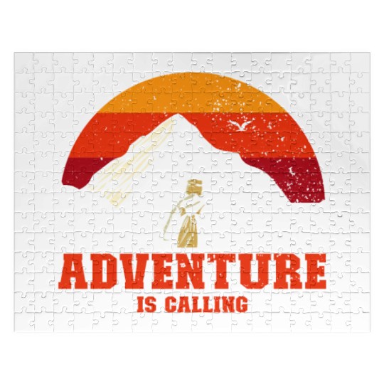 Adventure is Calling hiker Mountaineer Climber Jigsaw Puzzles