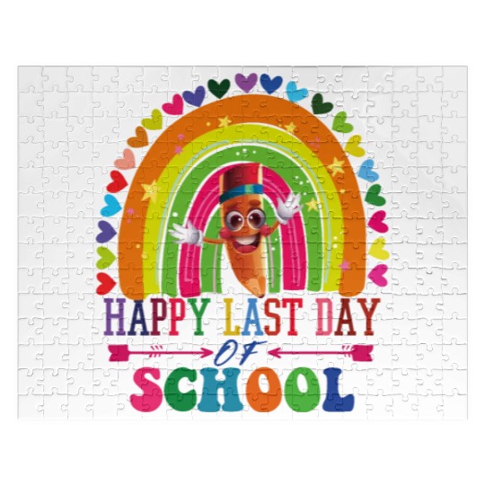 Groovy Happy Last Day of School Teacher Student Jigsaw Puzzles