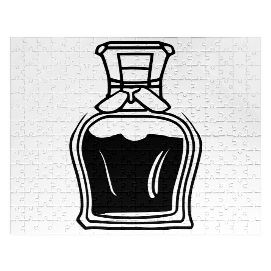 Liquor Bottle Single Color Vector Jigsaw Puzzles