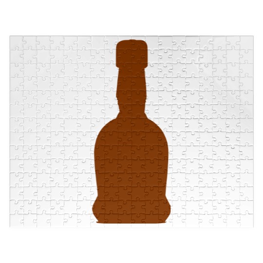 Liquor Bottle Vector Single Color Jigsaw Puzzles