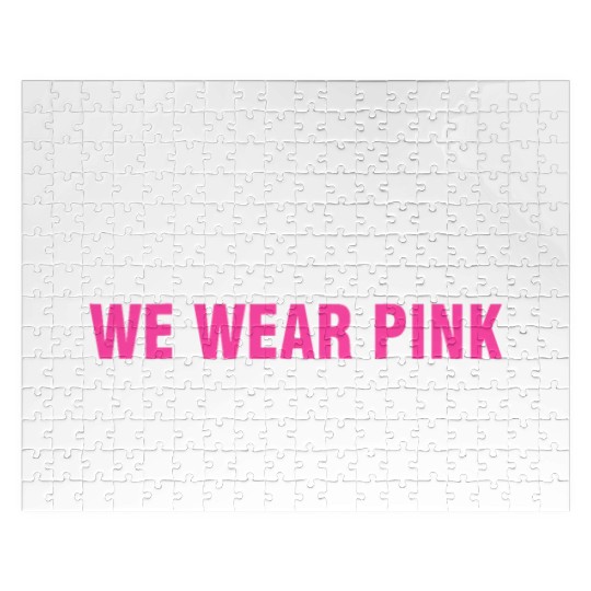 In October We Wear Pink Leopard Breast Cancer Awar Jigsaw Puzzles