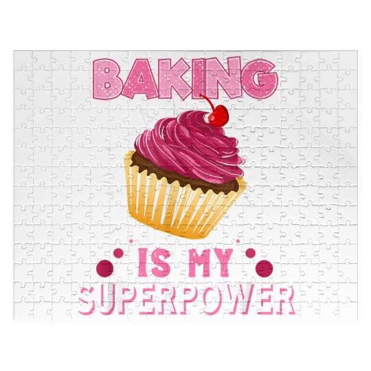 Baking Is My Superpower Delicious Cupcake Baker Jigsaw Puzzles