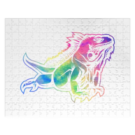 Colorful Lizard Iguana Reptile Lover Jigsaw Puzzles