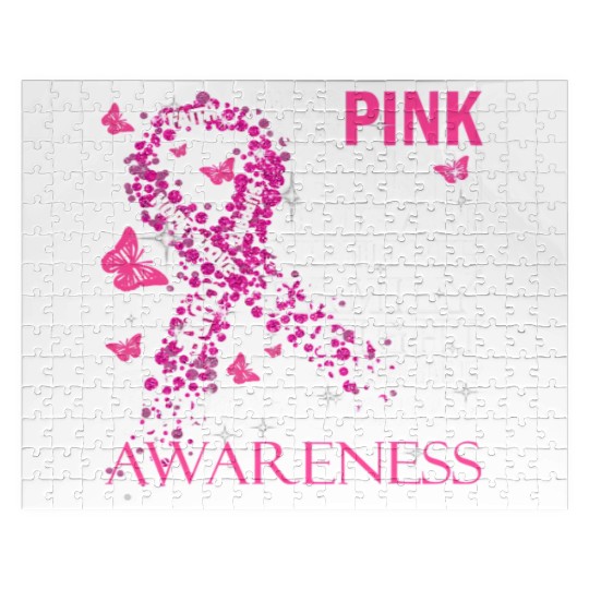 I Wear Pink For My Cousin Breast Cancer Awareness Jigsaw Puzzles