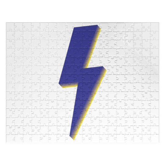 Lightning Bolt Blue 3D Jigsaw Puzzles