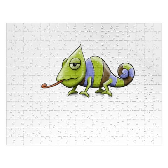 Ew People Grumpy Chameleon Lovers Sarcastic Joke Jigsaw Puzzles