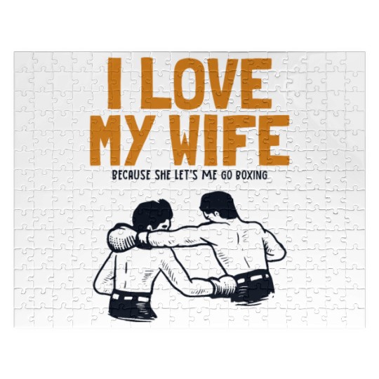 I love my Wife Boxer Kickboxer Fan Professional Jigsaw Puzzles