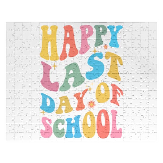 Groovy Happy Last Day of School Teacher Student Jigsaw Puzzles