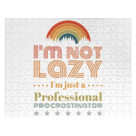 I m Not Lazy Retro Lazy Sunday Morning Jigsaw Puzzles