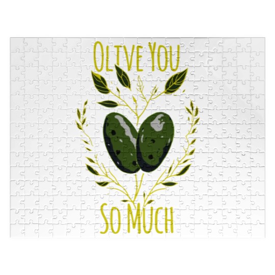 Olive Love Pun Olive Oil I Love You Jigsaw Puzzles