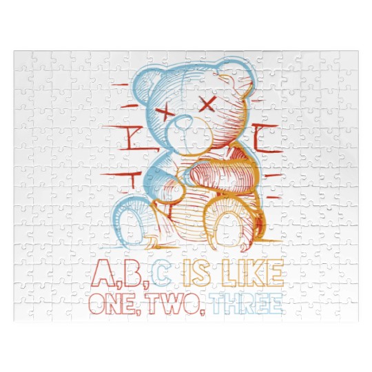 Neon Teddy Bear Jigsaw Puzzles