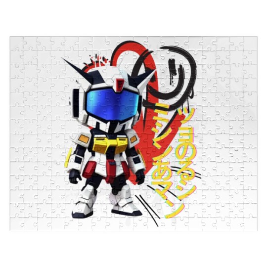 Chibi Mecha: A Cute Cyberpunk Design 8 Jigsaw Puzzles