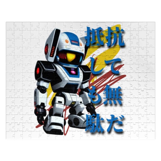 Chibi Mecha: A Cute Cyberpunk Design 5 Jigsaw Puzzles