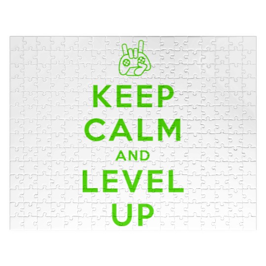 keep calm and level up Jigsaw Puzzles