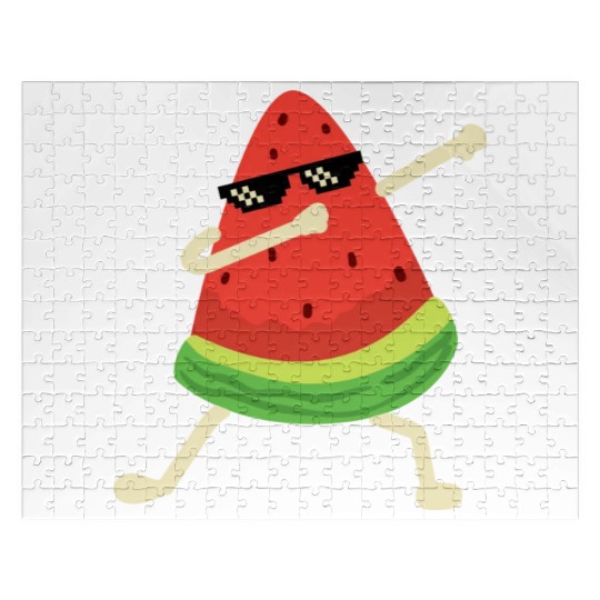 Dabbing Watermelon Melon summer Fruit Lover Jigsaw Puzzles