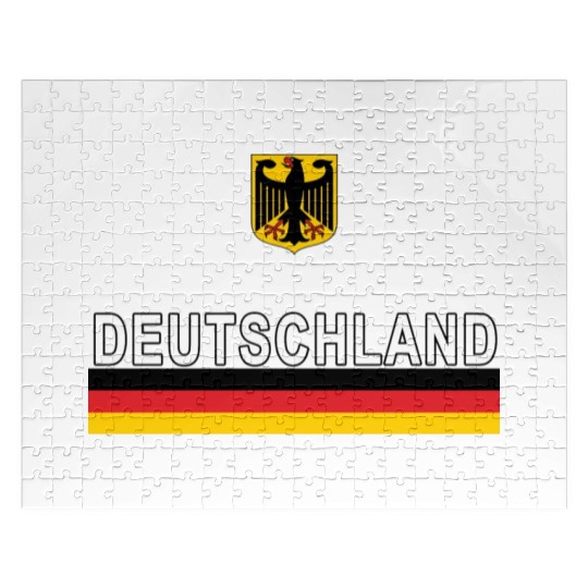 Deutschland Flag And Emblem Germany Jigsaw Puzzles