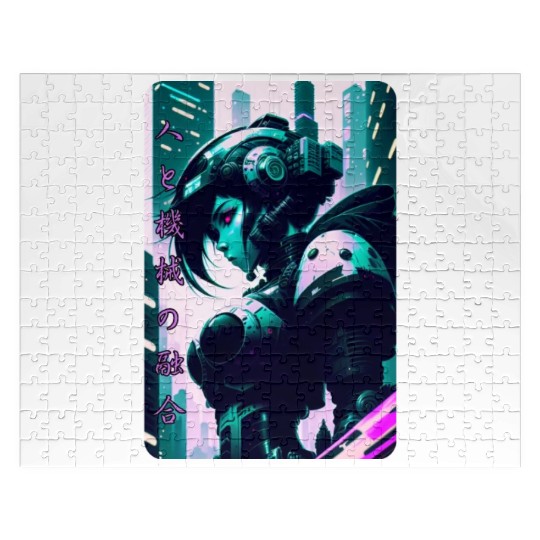 Neon Nights: A Cyberpunk Design 9 Jigsaw Puzzles