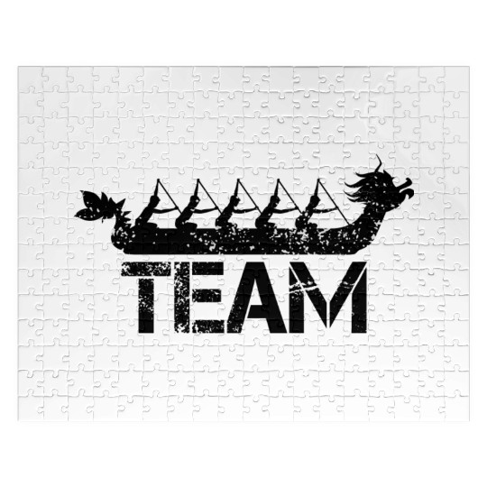 Dragon Boat Racing Team Graphic Design Jigsaw Puzzles