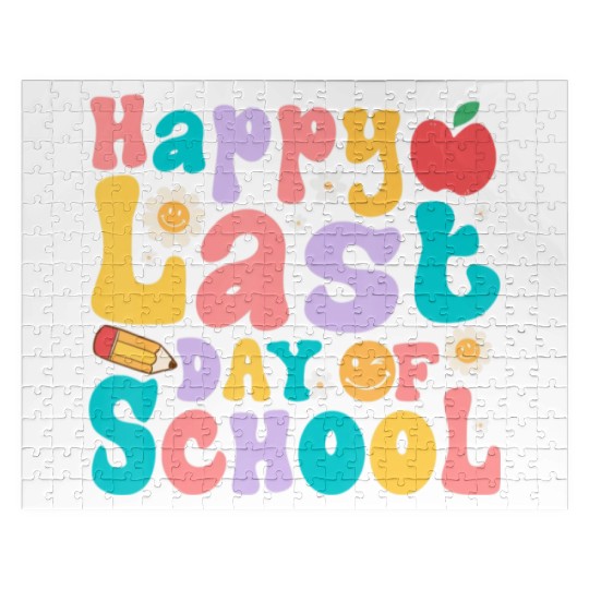 Happy Last Day Of School Teacher student Jigsaw Puzzles